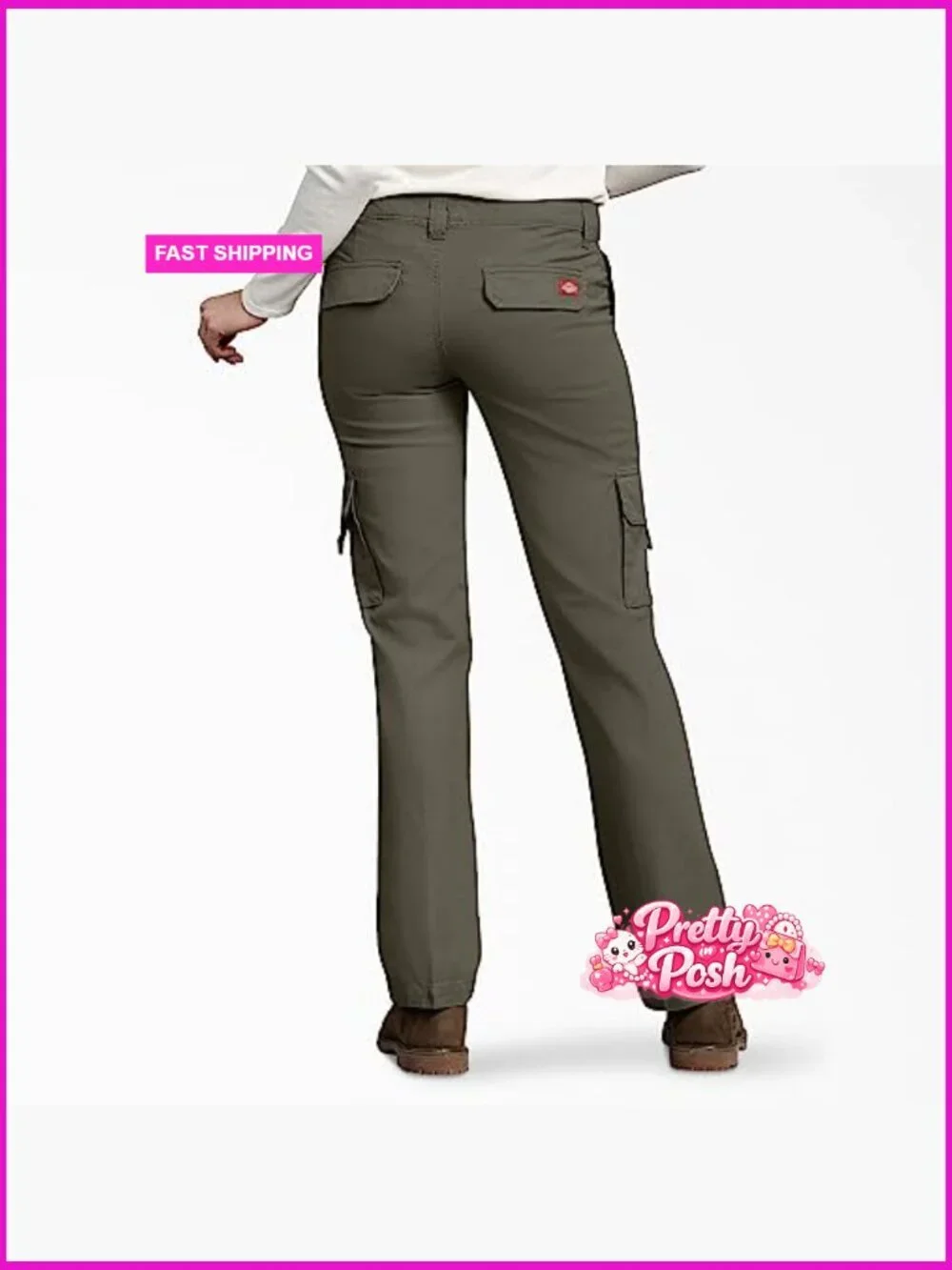 Relaxed Fit Cargo Pants with 100% Cotton Twill